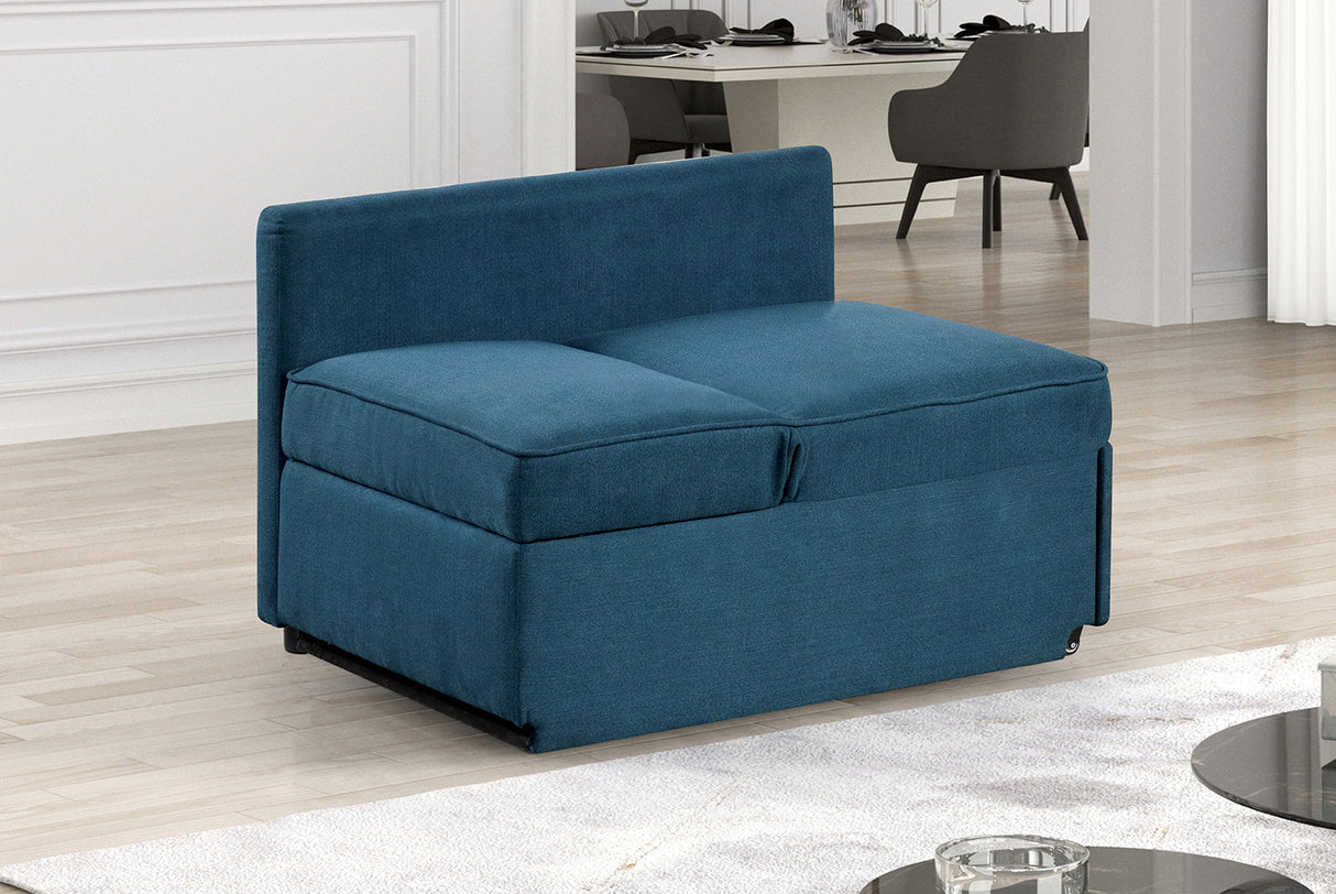 Woburn Blue Convertible Chair from Furniture of America - Luna Furniture