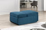 Woburn Blue Convertible Chair from Furniture of America - Luna Furniture