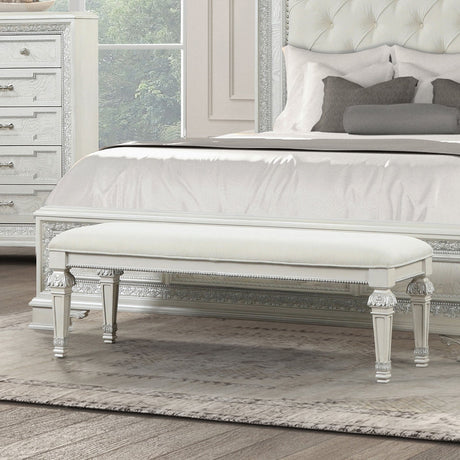 Stella Mia Creamy White Bench from Furniture of America - Luna Furniture