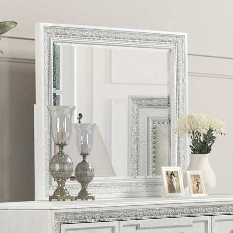 Stella Mia Creamy White Mirror from Furniture of America - Luna Furniture