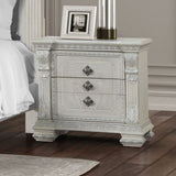 Promenade Wire Brushed White Nightstand from Furniture of America - Luna Furniture