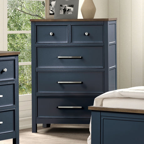 Pinetop Blue/Dark Brown Chest from Furniture of America - Luna Furniture