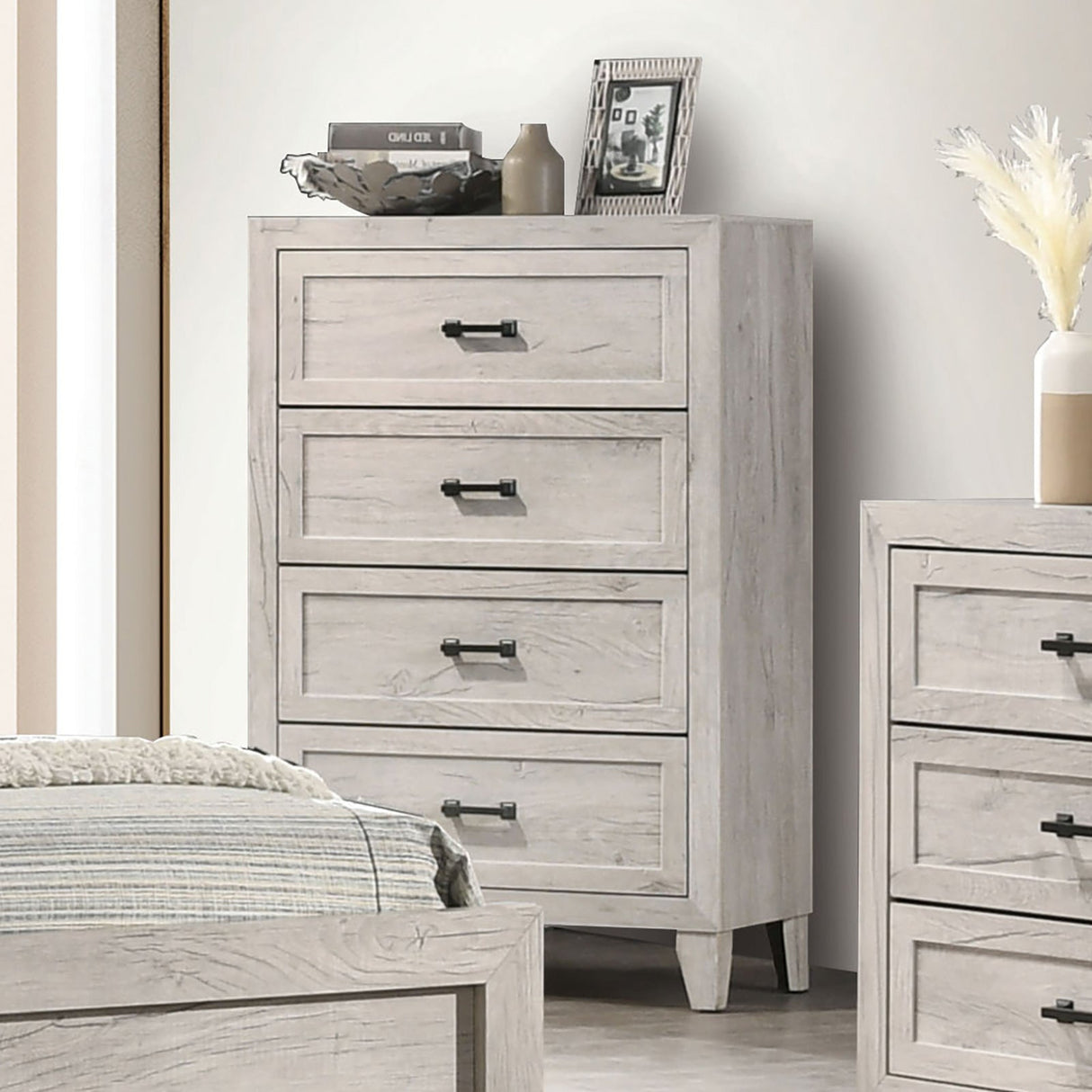 Mysen White Wash Chest from Furniture of America - Luna Furniture