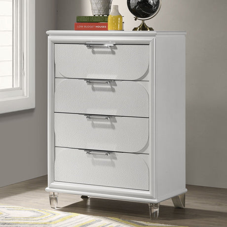 Lareina Pearl White Chest from Furniture of America - Luna Furniture