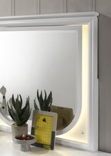 Lareina Pearl White Mirror from Furniture of America - Luna Furniture