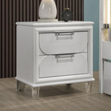 Lareina Pearl White Nightstand from Furniture of America - Luna Furniture