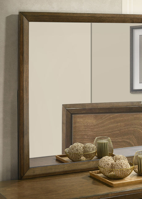 Kirkham Walnut Mirror from Furniture of America - Luna Furniture