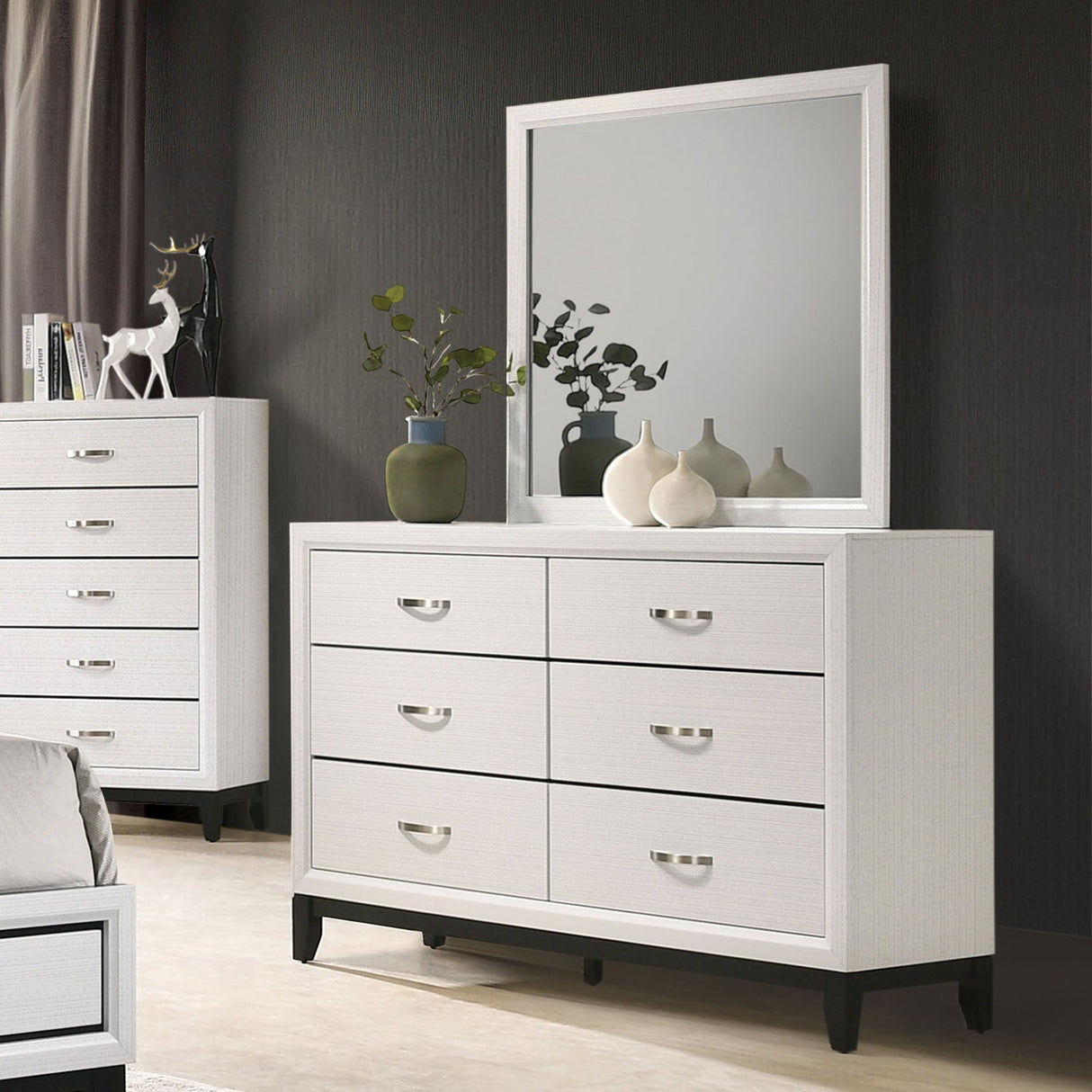 Errico White Dresser from Furniture of America - Luna Furniture