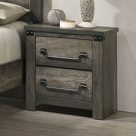 Britonale Rustic Gray Nightstand from Furniture of America - Luna Furniture