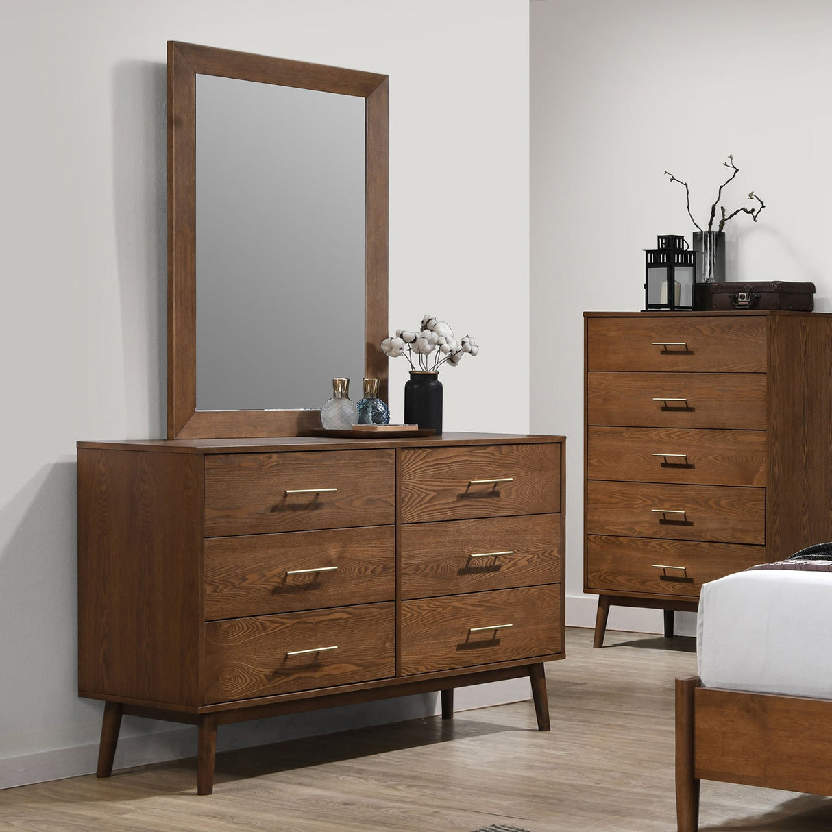 Tromso Walnut Dresser from Furniture of America - Luna Furniture