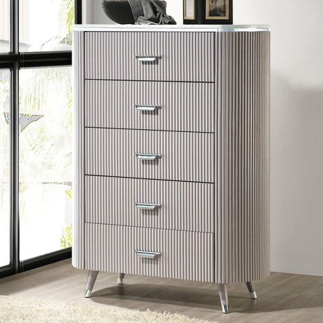 Aldridge Light Gray Chest from Furniture of America - Luna Furniture