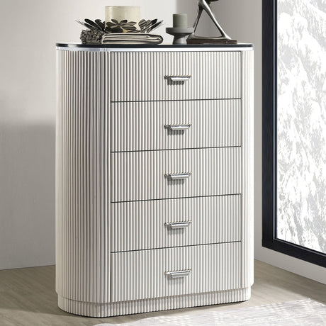 Aldgate Light Gray Chest from Furniture of America - Luna Furniture