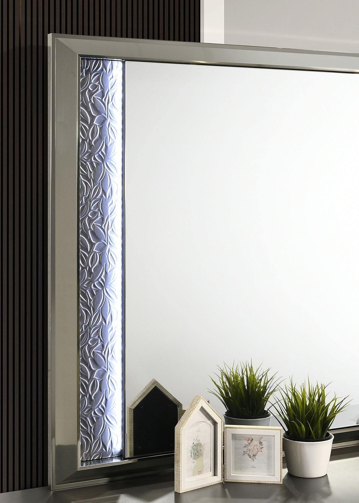 Leyland Dark Gray Mirror from Furniture of America - Luna Furniture