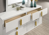 Basildon White/Gold Dresser from Furniture of America - Luna Furniture