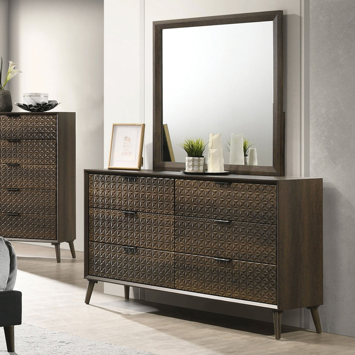 Chalfont Dark Brown Dresser from Furniture of America - Luna Furniture