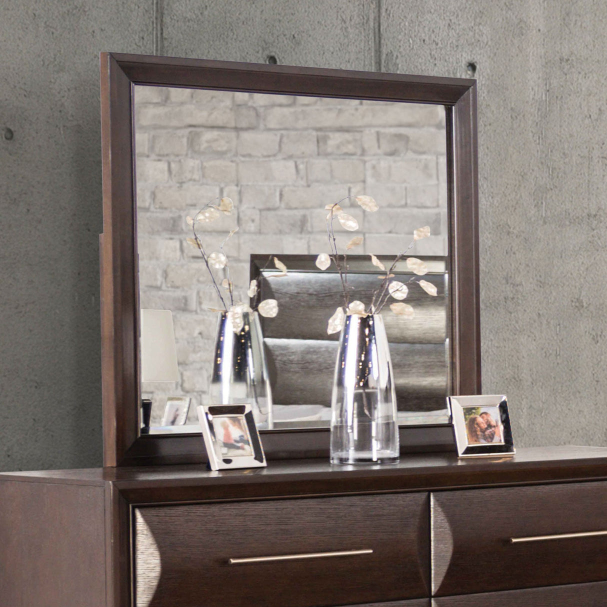 Hinwitz Espresso Mirror from Furniture of America - Luna Furniture