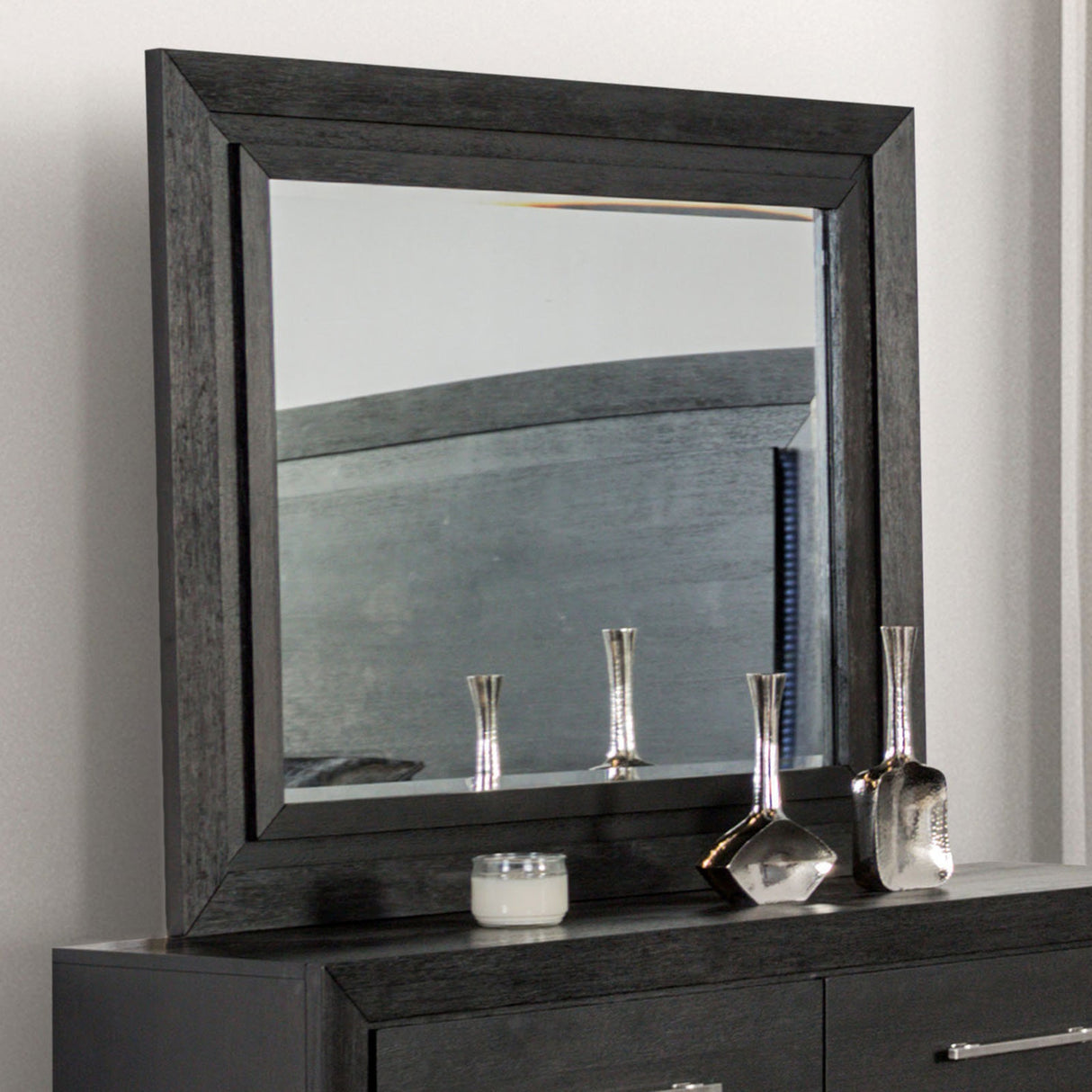 Ashbourne Black Mirror from Furniture of America - Luna Furniture