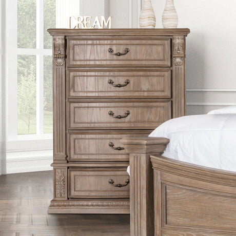 Seven Oaks Weathered Oak Chest from Furniture of America - Luna Furniture