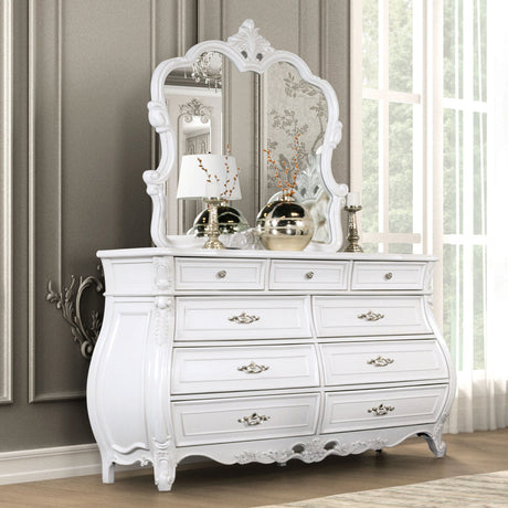 Valentini White Dresser from Furniture of America - Luna Furniture