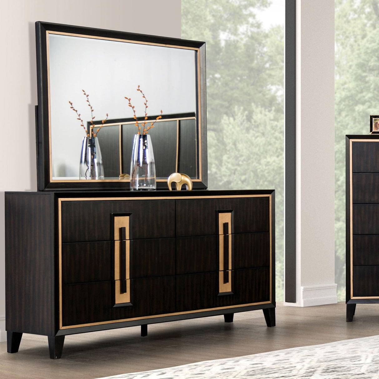 Kenyada Espresso Dresser from Furniture of America - Luna Furniture