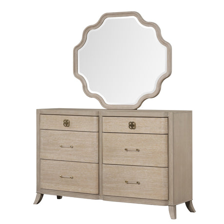 Candra Natural Oak Mirror from Furniture of America - Luna Furniture