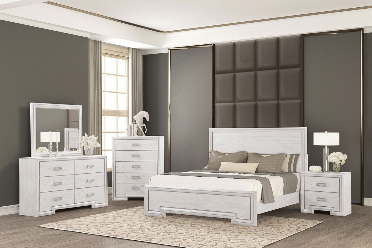 Basilone Rustic White Dresser from Furniture of America - Luna Furniture