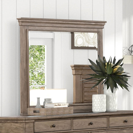 Sheringham Weathered Gray Mirror from Furniture of America - Luna Furniture