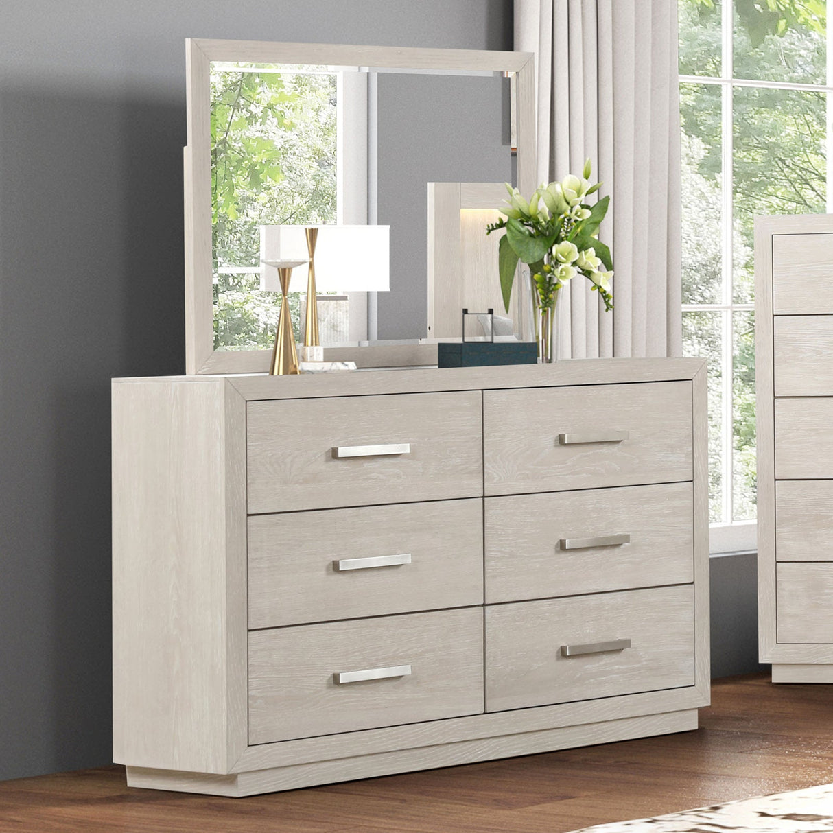 Wellingborough Light Gray Dresser from Furniture of America - Luna Furniture