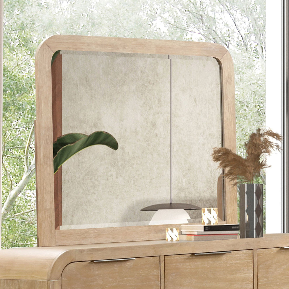 Handforth Natural Mirror from Furniture of America - Luna Furniture