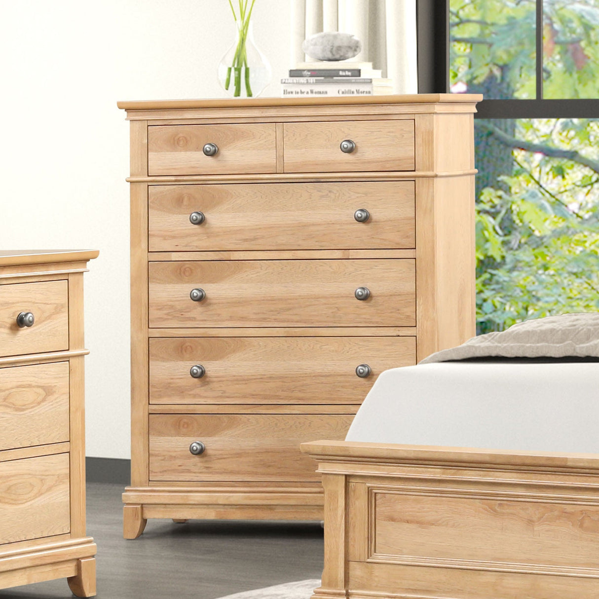 McHenry Natural Oak Chest from Furniture of America - Luna Furniture