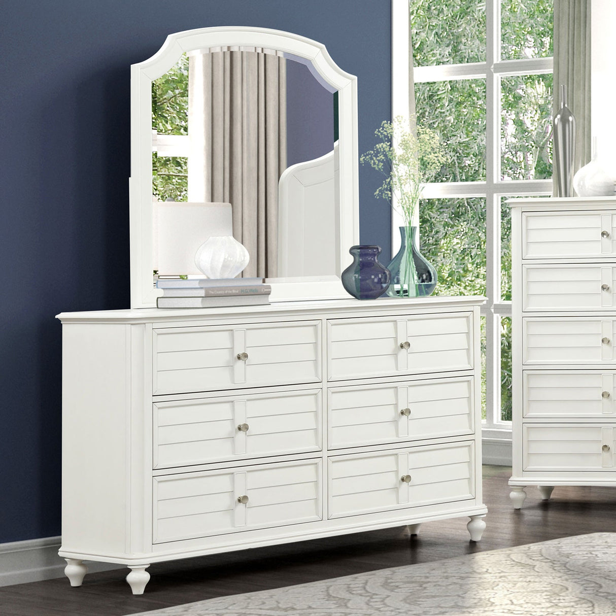 Whitehaven Antique White Dresser from Furniture of America - Luna Furniture