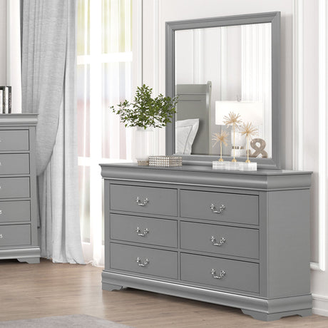 Louis Philippe Gray Dresser from Furniture of America - Luna Furniture