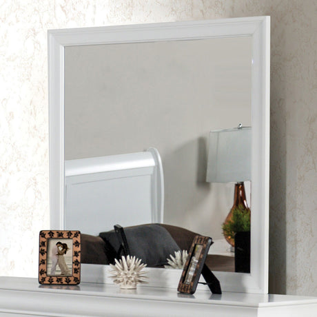 Louis Philippe White Mirror from Furniture of America - Luna Furniture