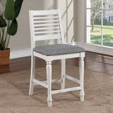 Calabria Antique White/Gray Counter Ht. Chair from Furniture of America - Luna Furniture