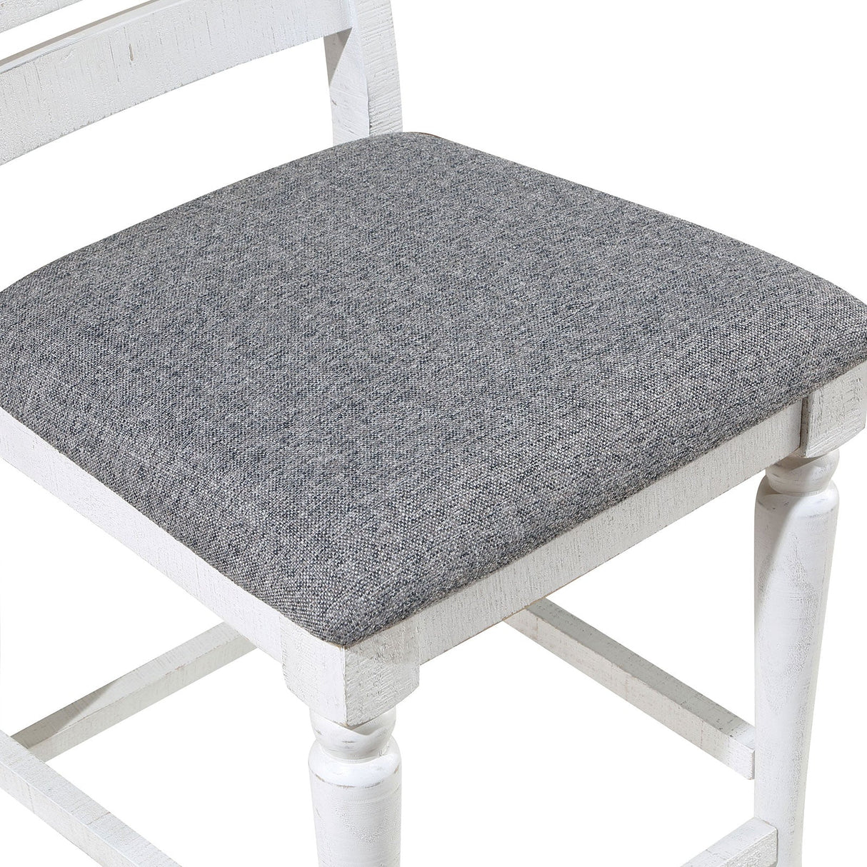 Calabria Antique White/Gray Counter Ht. Chair from Furniture of America - Luna Furniture