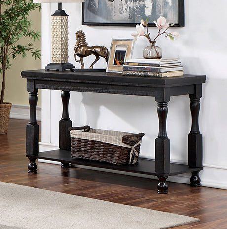 Calandra Antique Black Sofa Table from Furniture of America - Luna Furniture