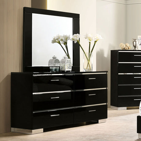 Carlie Black Dresser from Furniture of America - Luna Furniture