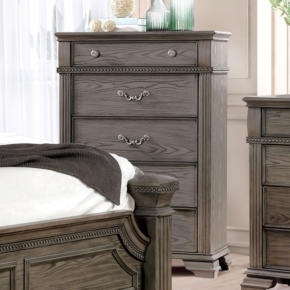 Pamphilos Gray Chest from Furniture of America - Luna Furniture