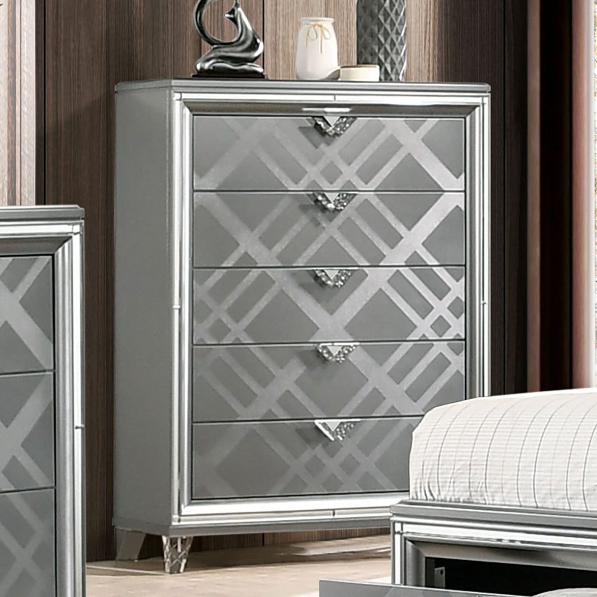 Emmeline Silver Chest from Furniture of America - Luna Furniture