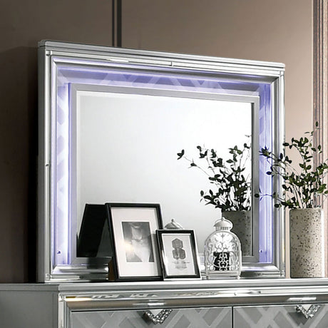 Emmeline Silver Mirror from Furniture of America - Luna Furniture