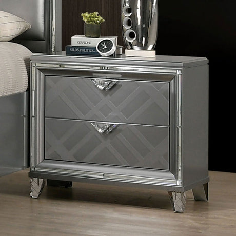 Emmeline Silver Night Stand from Furniture of America - Luna Furniture