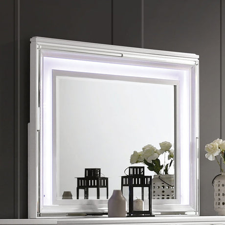 Emmeline White Mirror from Furniture of America - Luna Furniture