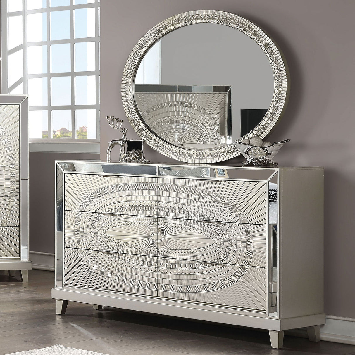 Valletta Champagne Dresser from Furniture of America - Luna Furniture