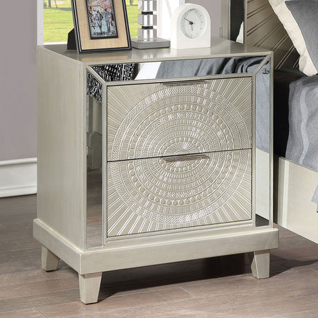 Valletta Champagne Night Stand from Furniture of America - Luna Furniture