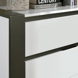 Birsfelden White/Metallic Gray Chest from Furniture of America - Luna Furniture