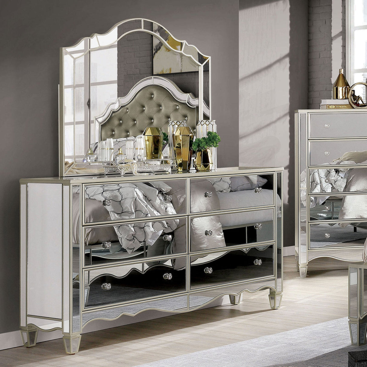 Eliora Silver Dresser from Furniture of America - Luna Furniture