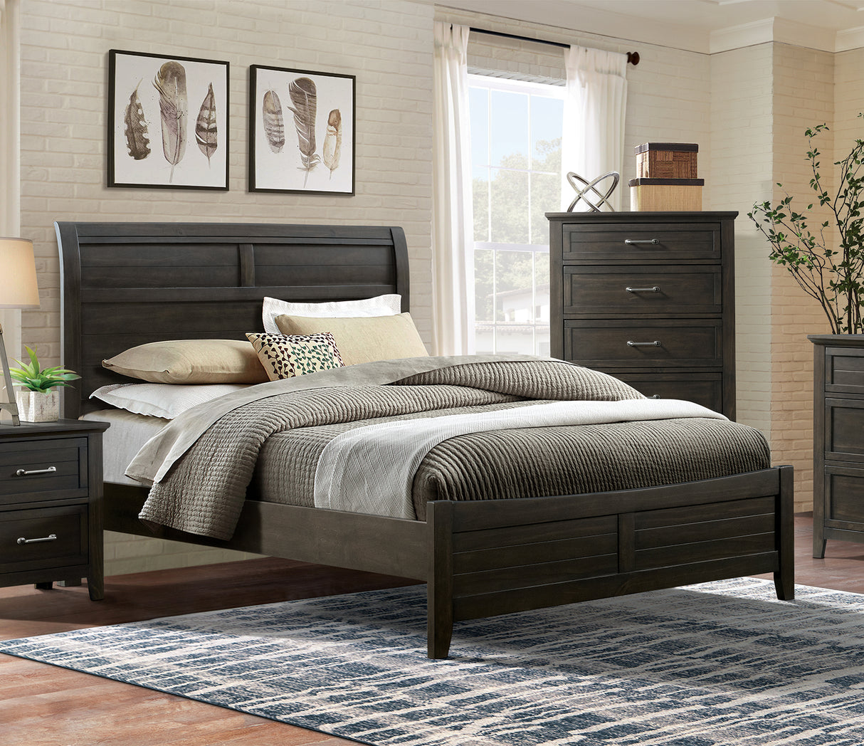 Alaina Walnut Queen Bed