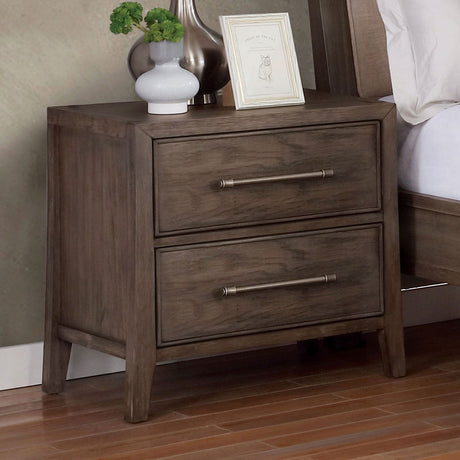 Tawana Warm Gray Night Stand from Furniture of America - Luna Furniture