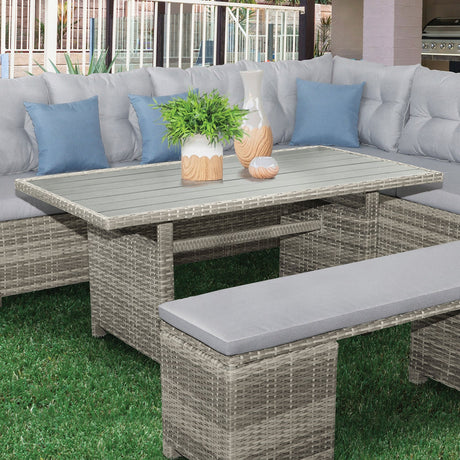 Malia Gray Patio Dining Table from Furniture of America - Luna Furniture