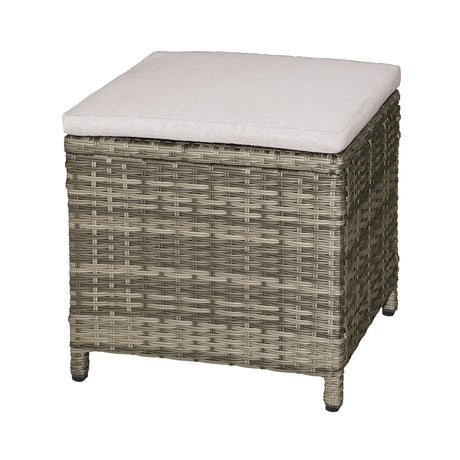 Antigua Gun Metal/Brown/Gray Ottoman (2/Ctn) from Furniture of America - Luna Furniture